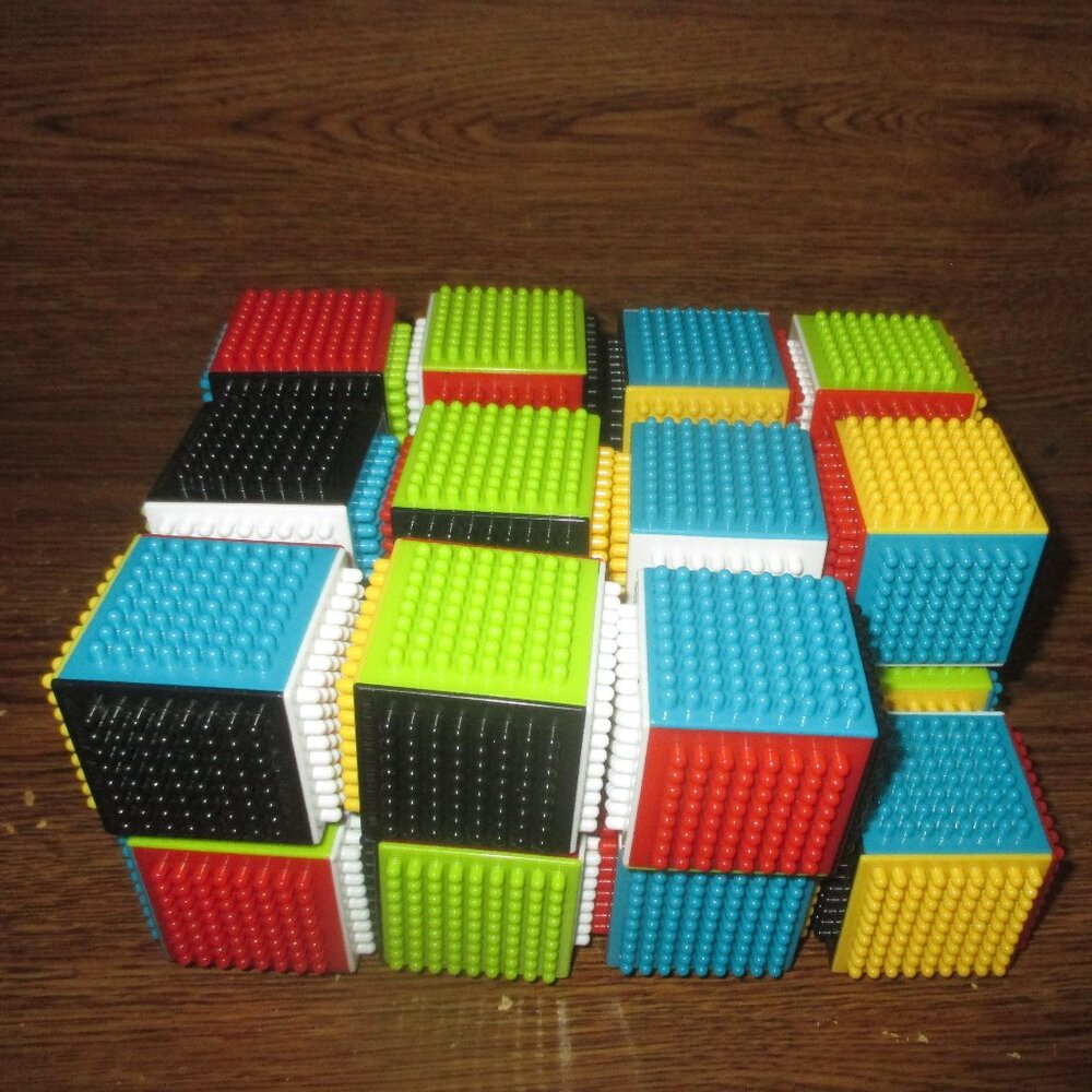 Infantino Press & Stay Sensory Blocks 12 Replacement Blocks Toy Toddler Learn